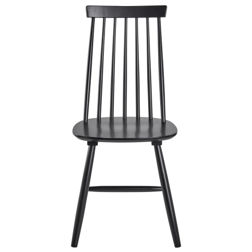 Beliani Set of 2 Dining Chairs BURBANK Wood Black 2