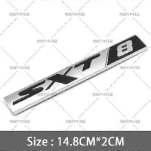 (as5985) Emblema metálico 3D SRT6 SRT8/10 SXT/6/8/10 para maletero trasero de Jeep Dodge
