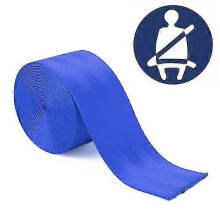 (Blue) Cinturón de seguridad de poliéster modificado para coche, arnés de seguridad para carreras, longitud: 3,6 m