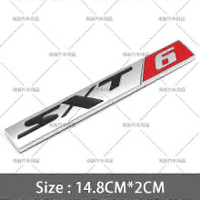 (as5989) Emblema metálico 3D SRT6 SRT8/10 SXT/6/8/10 para maletero trasero de Jeep Dodge
