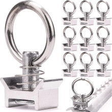 Lot de 10 anneaux de serrage pour rails de serrage, fixation simple pour une capacité de charge de 1000 daN (kg), anneaux de charge pour fret, mo