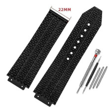 (25mm-19mm, B no buckle) Λουράκι ρολογιού για Hublot Big Bang Σιλικόνης Αδιάβροχο Ανδρικό Ρολόι Α