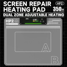LW-HP2 15inch LCD Screen Disassembly Heating Mat for Mobile Phone Two-Layer Silicon Dual Zone 220V EU Plug
