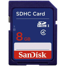 Sandisk 8GB SD Card SDHC Memory Card Blue Class 4 - Refurbished
