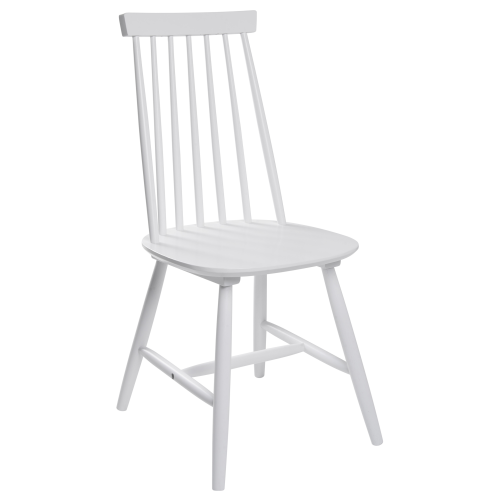 Beliani Set of 2 Dining Chairs BURBANK Wood White 1