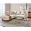 Beliani Corner Sofa 4 Seater BREDA Fabric Light Beige Right Hand 2