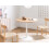 Beliani Dining Table TINO Light Oak 90 cm 90 cm 2