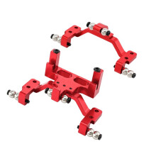 Metal Front Rear Pull Rod Servo+Fixing for WPL 1/16 C64 Metal Upgrade Parts RC Car Accessorie Red