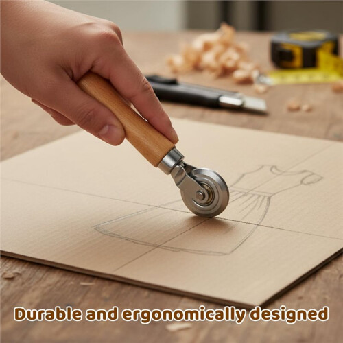 3Pcs Box Resizer Tool, Cardboard Scoring Tool and Paper Perforator Tool, Includes Tracing Wheel and Measuring Tape