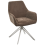 Beliani Set of 2 Dining Chairs JODAR Fabric Brown 4
