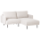Beliani Corner Sofa 2 Seater BREDA Fabric Light Beige Left Hand 4