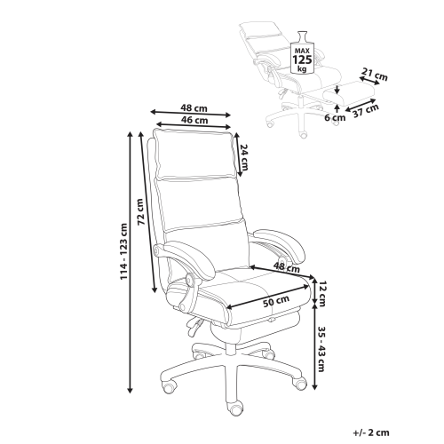Beliani Executive Chair EATON Chenille Green 2