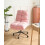 Beliani Office Chair ADDISON Boucle Pink 2