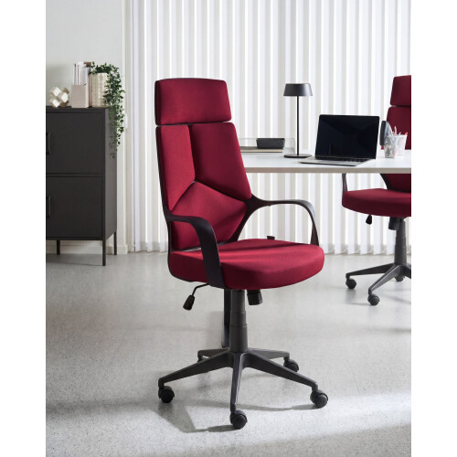 Beliani Office Chair DELIGHT Burgundy 1