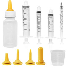 Puppy & Kitten Bottle Feeding Kit Newborn Pet Nursing Bottles with Nipples Hand Feeding Set for Baby Dogs Cats Rabbits