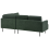 Beliani Corner Sofa BREDA Fabric Dark Green Left Hand 5