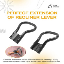 Recliner Handle Extender, Recliner Lever Extender for Lazy Boy, Heavy Duty Steel Oversized Recliner Chair Hand Extender