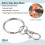Silver Tone Metal Trigger Lobster Clasp Key Chain Keyring 2 Pcs 2