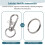 Silver Tone Metal Trigger Lobster Clasp Key Chain Keyring 2 Pcs 5