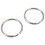 Silver Tone Metal Trigger Lobster Clasp Key Chain Keyring 2 Pcs 8