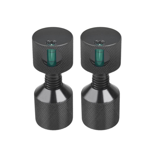 Conjunto de pinos de alinhamento de 2 furos em alumínio 6061 de 1-1/8 polegadas com nível, preto. 1