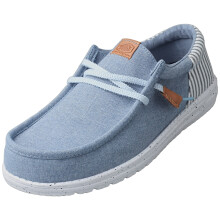 (11) Hey Dude Wally Funk Nu Prep Mens Loafer Shoes in Denim