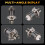 H4 LED Spotlight Small Light Bulb LED Motorcycle Modified Headlight Integrated Two-Color Headlight Accessories 7