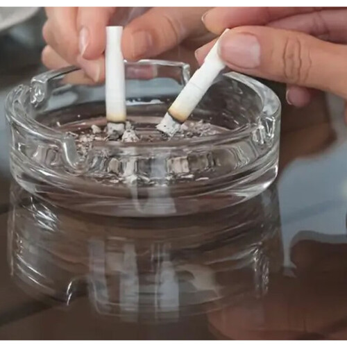4x Runda Glasaskfat Cigarettfimprökningsaskfat 10,5 cm 1