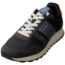 (8) Paul Smith Eighties Mens Casual Trainers in Black Brown