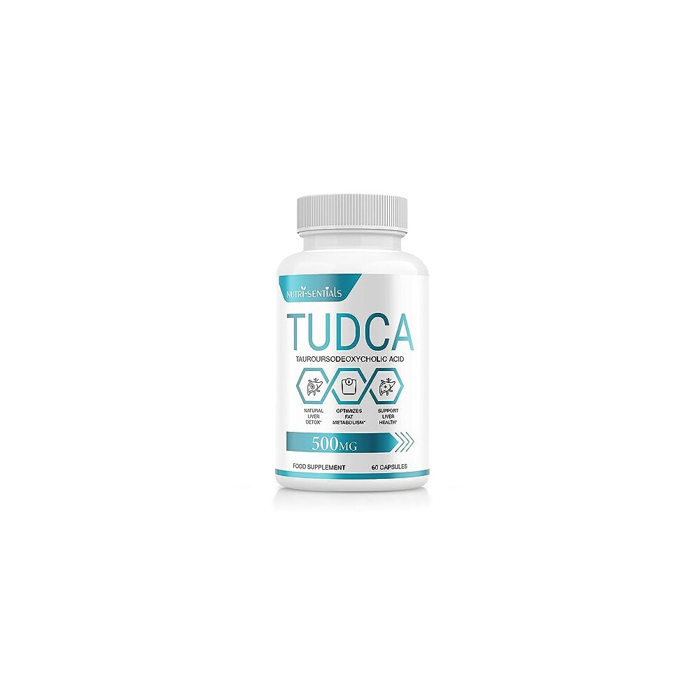 Nutri-Sentials Tudca Liver Support Supplement, 500Mg Servings, Tudca Bile Salt, Liver Support Supplement, Detox And Cleanse, (Tauroursodeoxycholic Acid)- 60 Capsules