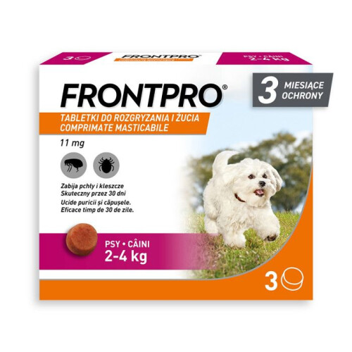 Tablete FrontPro za pse 2-4 kg 3 x 11 mg