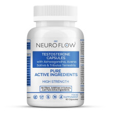 Testosterone Supplements for Men | No fillers, Additives or Bulkers, Pure Active Ingredients | Neuro Flow Powerful Testosterone Booster with Avena