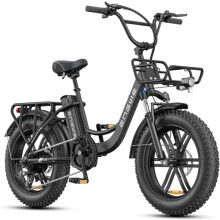 ENGWE L20 BOOST Electric Bike, 20‘’ 4.0‘’ Fat Tire E-Bike for Adults 7 Speeds, 250W Motor 48V 13AhRemovable Battery Range up 120 km (Black)