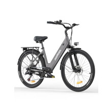 HillMiles MileCity1 26" Adult Electric Bike, 7-Speed 36V 13Ah Removable Battery, 25km/h & 80-100km Range E-bike For Urban Commuters, IP65 Waterproof