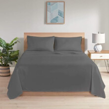 Ray Bedding 3PC Small Double Flat Sheet Set 100% Egyptian Cotton 400 Thread Count with Pillow Cases 2 Pack Super Soft Cotton Luxury Breathable Bed