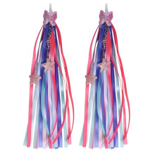 Zirax 2 Pack Kids Bike Streamers, Rainbow Bicycle Handlebar Ribbons for Girls Boys, Colorful Scooter Tassels Accessories, Easy Attach to Tricycle