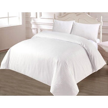 Mastex Luxury Style 100% Egyptian Cotton SINGLE 500 Thread Count Satin Stripe Duvet Cover Sets (137 x 200 cm)