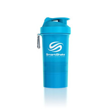 SmartShake Original Multi-Storage Shaker Bottle 600ml - Neon Blue, Plastic