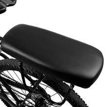 auvstar Bike Rear Seat Cushion,Children Bicycle Back Seat Safety Kids Bicycle Rear Seat Bicycle Bike Parts Accessories,PU Leather Soft Cushion Rear