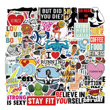 100pcs Inspirational Slogan Fitness Stickers, Cute Gymnastics Stickers for Water Bottle, Laptop, Bumper, Colorful Waterproof Vinyl Stickers for Kids,