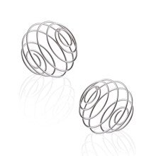 Rumyve2pcs Stainless Steel Protein Vibrating Sieve Ball,Protein Vibrating Sieve Ball Wire Whisk Ball Mixer Mix Ball with Frame Beverage Bottle