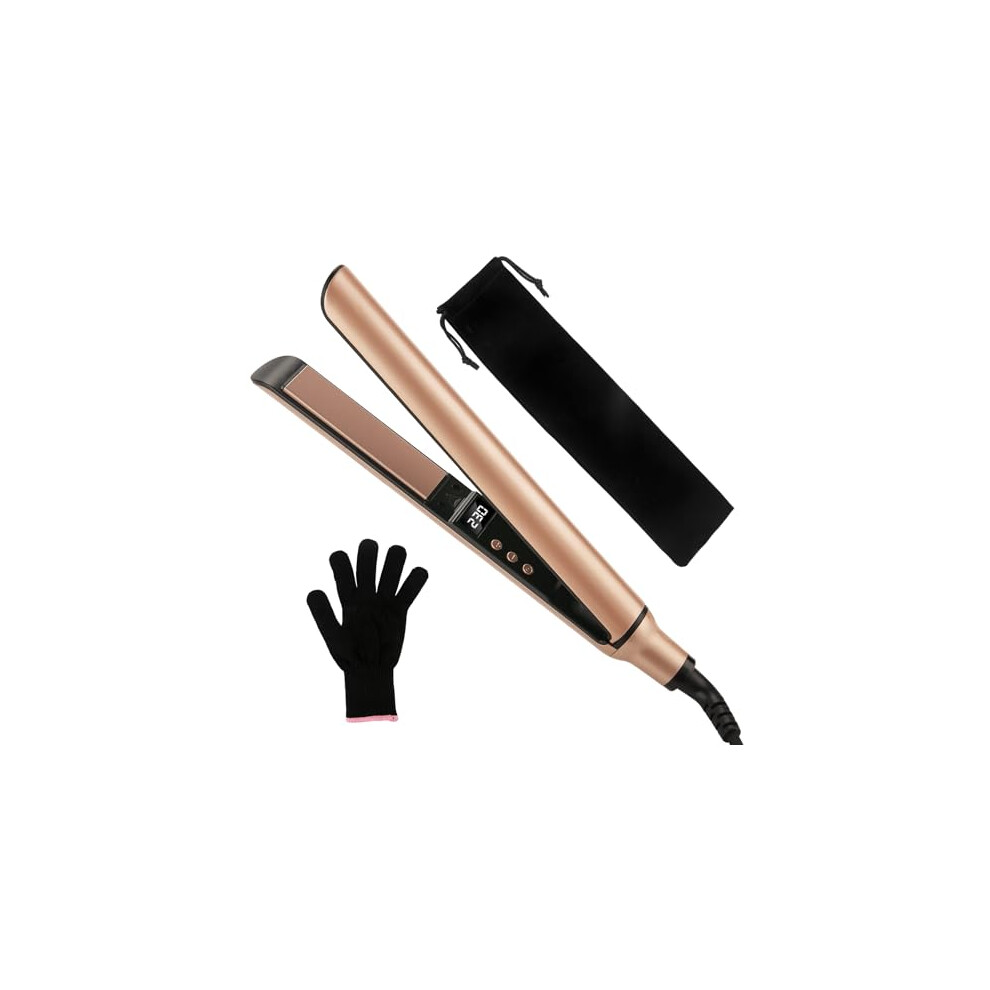 Lxmtou Hair Straightener And Curler In One Flat Iron Hair Straighteners For Women Ceramic Tourmaline Plates Styling Iron For Thickhair Adjustable