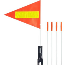 Bike Flag, Bicycle Safety Flag with Pole, High Visibility Bike Trailer Flags Adjustable Height Bikes Safety Flags with Reflective Stripe for Outdoor