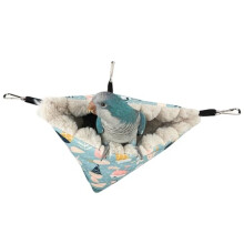 DONGKER Winter Warm Bird Nest House,Plush Hanging Triangle Bird Shed Hut for Parrot,Macaw, Cockatiels, Budgies, Parakeets, Lovebirds,Conures, Quaker