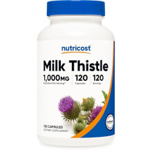 Nutricost Milk Thistle 250mg (1000mg Equivalent), 120 Vegetarian Capsules - 4:1 Extract - Non-GMO and Gluten Free
