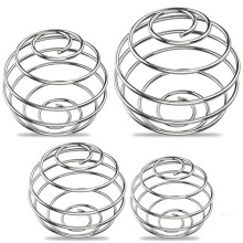 jatimdotina 4Pcs Stainless Steel Bottle Mixer Ball, Protein Shaker Ball, Spring Stirring Ball for Milk Tea, Healthy Vegetables, Milkshakes (4 Sizes)
