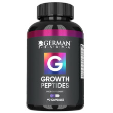 German Pharma Growth Peptides – Natural Muscle Support & Recovery – 500mg Rhaponticum Carthamoides (Ecdysterone), Rhodiola Rosea & Boron Glycinate