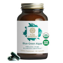 PURE SYNERGY Blue-Green Algae Capsules | Organic Superfood Supplement from AFA Blue Green Algae | Supports Energy, Mental Clarity, and Detoxification