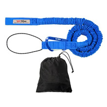 TowWhee - Winter/All-Season Connect Strap Bike Bungee Tow Rope for Bikes, E-Bikes, Skiing | MTB & Cycling Stretch Pull Strap (Winter/All Season Blue