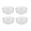 4x Runda Glasaskfat Cigarettfimprökningsaskfat 10,5 cm 4